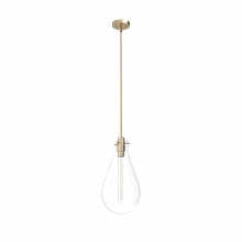 Hunter 19564 - Hunter Lundin Alturas Gold with Clear Glass 1 Light Pendant Ceiling Light Fixture