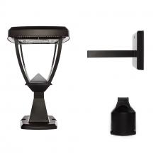 Gama Sonic 118033-5 - Gama Sonic Inverse Solar Lamp - Wall/Pier/ 3 Inch Fitter Mounts - Black Finish