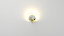 Koncept Inc GRW-S-WSY-SW1-HW - Peanuts® Gravy Wall Sconce - Matte Bright Yellow body, Snoopy Woodstock plates - Hardwire