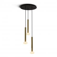 Koncept Inc CMP-C3-S-16-BRS+NA+GLB - Combi Pendant 16" Circular 3 Combo Brass with Matte Black Canopy