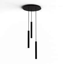 Koncept Inc CMP-C3-S-16-MTB - Combi Pendant 16" Circular 3 Combo Matte Black with Matte Black Canopy, Suspension / Flush Mount