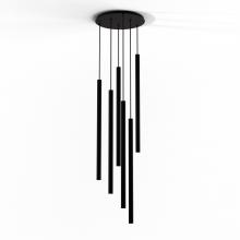 Koncept Inc CMP-C6-S-36-MTB - Combi Pendant 36" Circular 6 Combo Matte Black with Matte Black Canopy