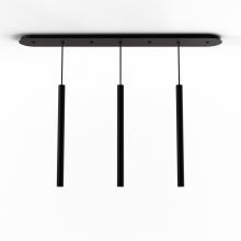 Koncept Inc CMP-L3-S-24-MTB - Combi Pendant 24" Linear 3 Combo Matte Black with Matte Black Canopy