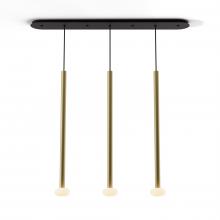 Koncept Inc CMP-L3-S-36-BRS+NA+GLB - Combi Pendant 36" Linear 3 Combo Brass with Matte Black Canopy