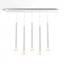 Koncept Inc CMP-L5-S-24-MWT+NA+GLB - Combi Pendant 24" Linear 5 Combo Matte White with Matte White Canopy