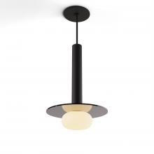 Koncept Inc CMP-S1-S-12-MTB+GDGY9+GLB - Combi Pendant 12" Single Unit Matte Black with Matte Black Canopy