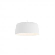 Koncept Inc YUP-S1-SW-MWT+MMWT - Yurei Single Pendant Lamp (Matte White) with 14" Metal Shade, Matte White