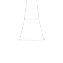 Koncept Inc ZBP-24-RS-SW-MWT-CNP - Z-Bar Pendant Rise Medium Square, Soft Warm, Matte White, 26" x 26" x 22"