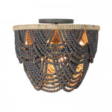 Regina Andrew 16-1374GRY - Regina Andrew Lorelei Wood Bead Flush Mount