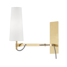 Hudson Valley 2441-AGB - 1 LIGHT WALL SCONCE W/ PLUG