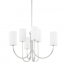 Hudson Valley 6828-PN - 6 LIGHT CHANDELIER