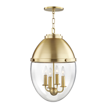 Hudson Valley 9514-AGB - 4 LIGHT PENDANT