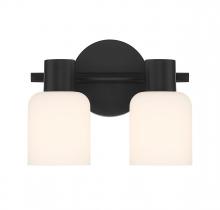 Lighting One US V6-L8-9022-2-BK - Strand 2-Light Bathroom Vanity Light in Matte Black