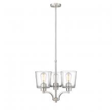 Millennium 497003-BN - Evalon 3-Light Chandelier Ceiling Light Brushed Nickel