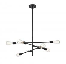 Millennium 4246-MB - Decco 6-Light Pendant light Matte Black