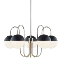 Mitzi by Hudson Valley Lighting H344805-PN/BK - Renee Chandelier