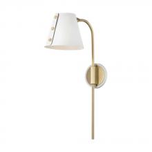 Mitzi by Hudson Valley Lighting HL174201-AGB/WH - Meta Plug-in Sconce