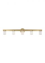 Visual Comfort & Co. Modern Collection KWBA27627NB - Kelly Wearstler Esfera 5-light dimmable LED large bath vanity with natural brass finish