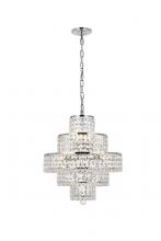 Elegant 2039D20C/RC - MaxIme 13 Light Chrome Chandelier Clear Royal Cut Crystal