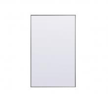 Elegant MR4FL3660S - Metal Frame Rectangle Full Length Mirror 36x60 Inch in Silver