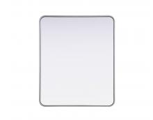 Elegant MR8A3036SIL - Contour Metal Rectangle Mirror 30x36 in Silver