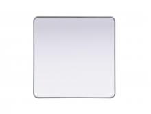 Elegant MR8A3636SIL - Contour Metal Rectangle Mirror 36x36 in Silver