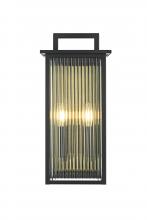 Elegant OD513W19BK - Kannon 8.5 inch Outdoor Wall Sconce in Black