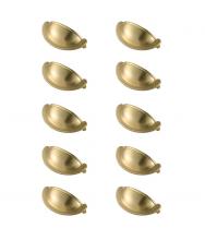 Elegant PL3001-GD-10PK - Claude 2-3/4" Center to Center Brushed Gold Cup Bar Pull Multipack (set of 10)