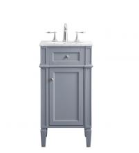 Elegant VF12518GR - 18 in. Single Bathroom Vanity set in grey