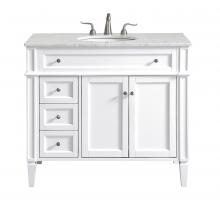 Elegant VF12540WH - 40 In. Single Bathroom Vanity Set In White