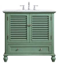 Elegant VF30536VM - 36 Inch Single Bathroom Vanity in Vintage Mint