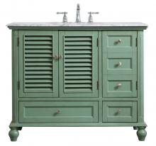 Elegant VF30542VM - 42 Inch Single Bathroom Vanity in Vintage Mint