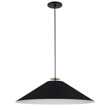 Dainolite PDC-241P-AGB-MB - 1 Light Incandescent Pendant, Aged Brass and Matte Black