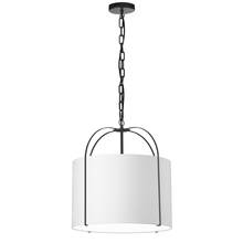 Dainolite QCY-181P-BK-WH - 1LT Incandescent Pendant, BK w/ WH Shade