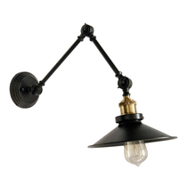 Dainolite V928-1W-BK - 1LT Incandescent Adjustable Wall Lamp, Blk finish