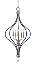 Framburg 4950 AB/MBLACK - 5-Light Antique Brass/Matte Black Boulevard Chandelier