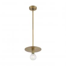 Nuvo 60/7242 - Bizet - 1 Light Mini Pendant with- Vintage Brass Finish