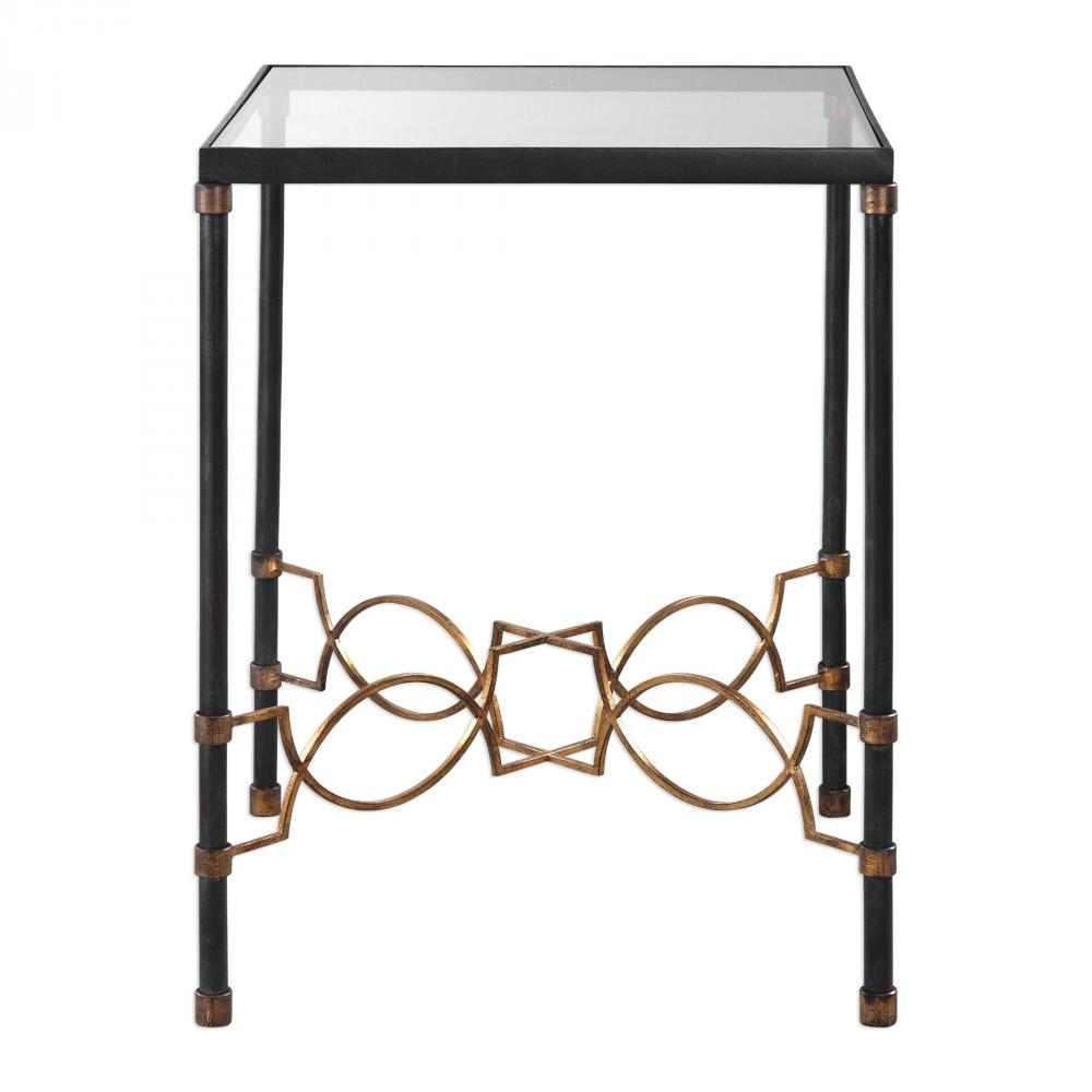 Uttermost Josie Industrial Black Accent Table