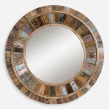  04017 - Jeremiah Round Wood Mirror