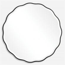  09693 - Aneta Black Round Mirror