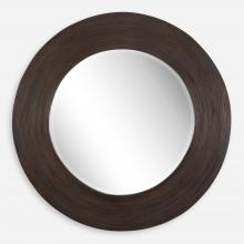  08178 - Dutton Dark Walnut Round Mirror