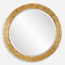  08193 - Celeste Gold Round Mirror