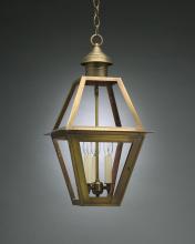 Northeast Lantern 1012-VG-LT3-CSG - Hanging Verdi Gris 3 Candelabra Sockets Clear Seedy Glass