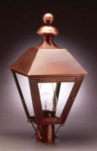 Northeast Lantern 1123-AC-CIM-CSG - Post Antique Copper Medium Base Socket With Chimney Clear Seedy Glass