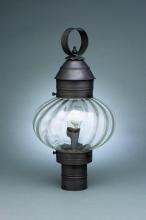 Northeast Lantern 2043-VG-MED-OPT - Onion Post No Cage  Verdi Gris Medium Base Socket Optic Glass