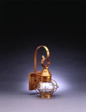 Northeast Lantern 2511-AB-MED-CSG - Caged Onion Wall Antique Brass Medium Base Socket Clear Seedy Glass