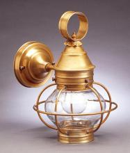 Northeast Lantern 2515-AC-MED-CLR-NS - Caged Onion Wall  Antique Copper Medium Base Socket Clear Glass No Scroll