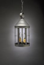 Northeast Lantern 3332-AC-LT2-CLR - Cone Top Hanging Antique Copper 2 Candelabra Sockets Clear Glass Open Bottom