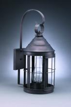 Northeast Lantern 3337-DB-LT2-CLR-OB - Cone Top Wall With Top Scroll Dark Brass 2 Candelabra Clear Glass Open Bottom