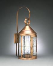 Northeast Lantern 3357-AB-LT3-CLR - Cone Top Wall With Top Scroll Antique Brass 3 Candelabra Sockets Clear Glass